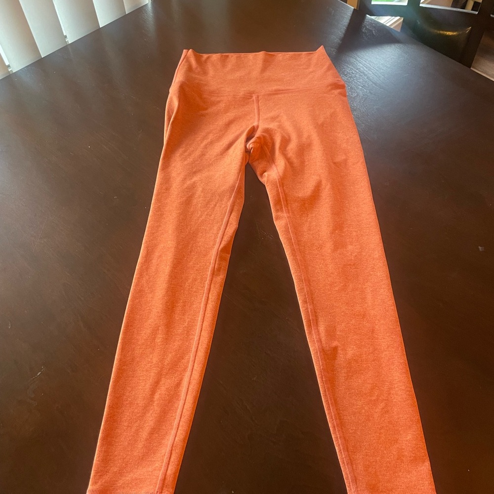 Fleo Orange Leggings High Waist Moisture-Wicking